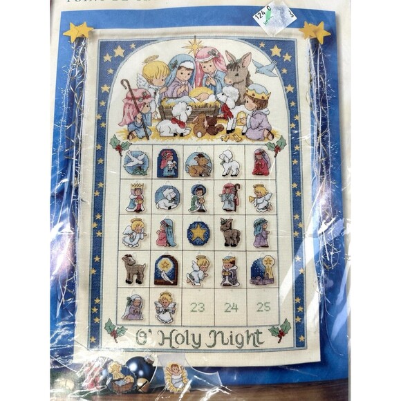 Dimensions Advent Calendar Counted Cross Stitch Kit O Holy Night 8762 Nativity - Picture 2 of 3